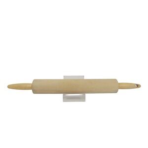 Vintage Style Natural Wood Rolling Pin with Rotating Barrel